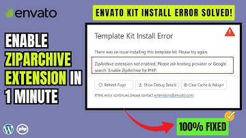 Envato Template Kit Error Solved! | Enable ZipArchive PHP Extension in 1 Minute