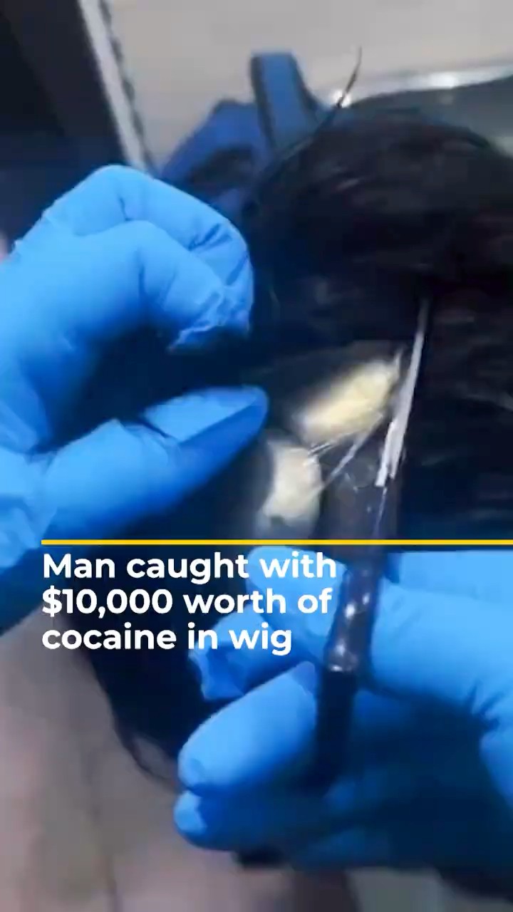 Man caught with $10,000 worth of cocaine in wig, say Colombian police