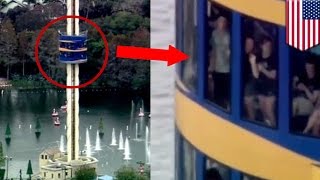 SeaWorld fail: Sky Tower malfunction leaves 50 people dangling 200 feet up for 3 hours - TomoNews
