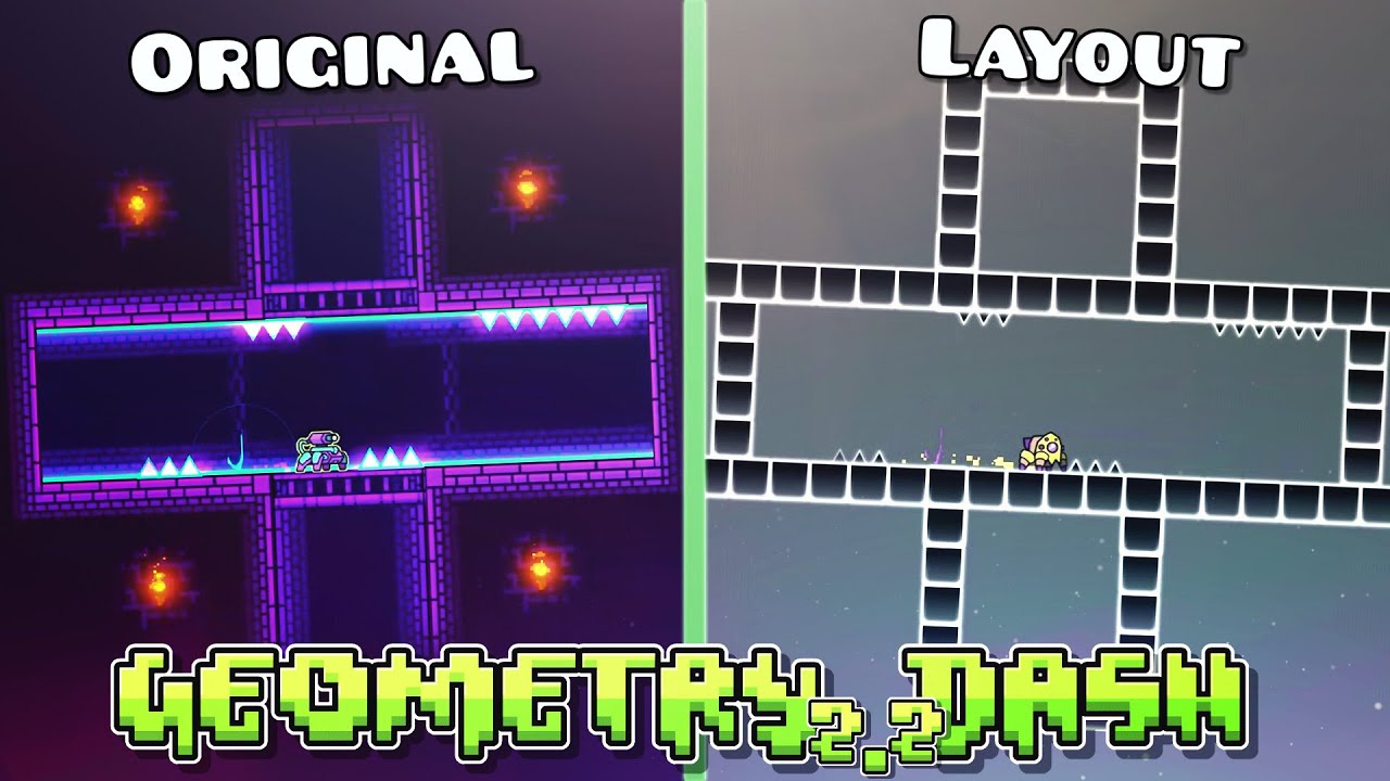¡El Layout De La Segunda Sneak Peek De Geometry Dash 2.2! - YouTube