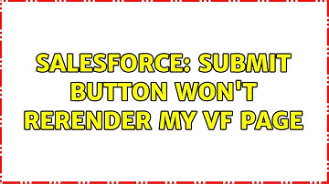 Salesforce: Submit button won