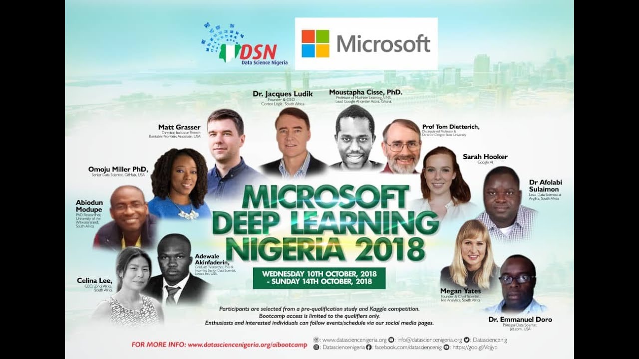 Artificial Intelligence Bootcamp by Data Science Nigeria - YouTube