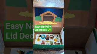 EASY Shoebox Lid Decor! ✅ Hobby Lobby Nativity Sticker Scene Hack | Operation Christmas Child
