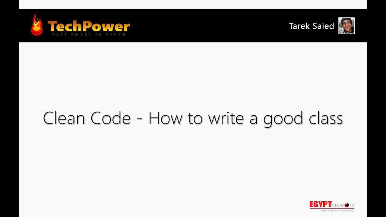 How to write a good class - Clean Code - YouTube