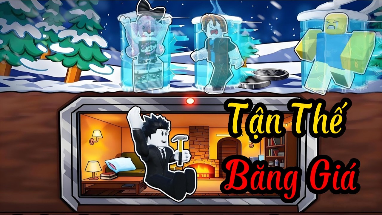 Thử Thách Xây Căn Cứ Giải Cứu Thế Giới Trước Tận Thế Băng Giá Trong Roblox! | Roblox | Mờ Ô Chanel