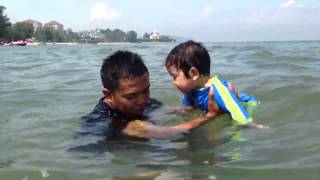 Baby swimming