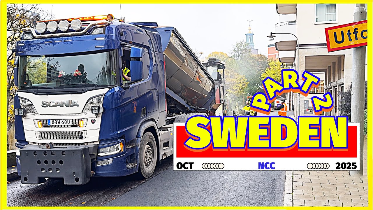 SWEDEN - STOCKHOLM - STEP BY STEP HIGH TECH ASPHALT PAVING PART 2. @MasterWorkers