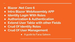 Part 1: Blazor .net core 6 For Beginners