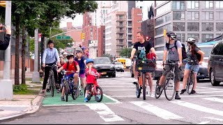 Go Fourth and Ride: Families Celebrate Brooklyn’s 4th Ave Protected Bike Lane