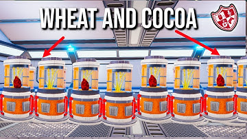 Growing wheat and cocoa, launching a uranaium rocket in The planet crafter