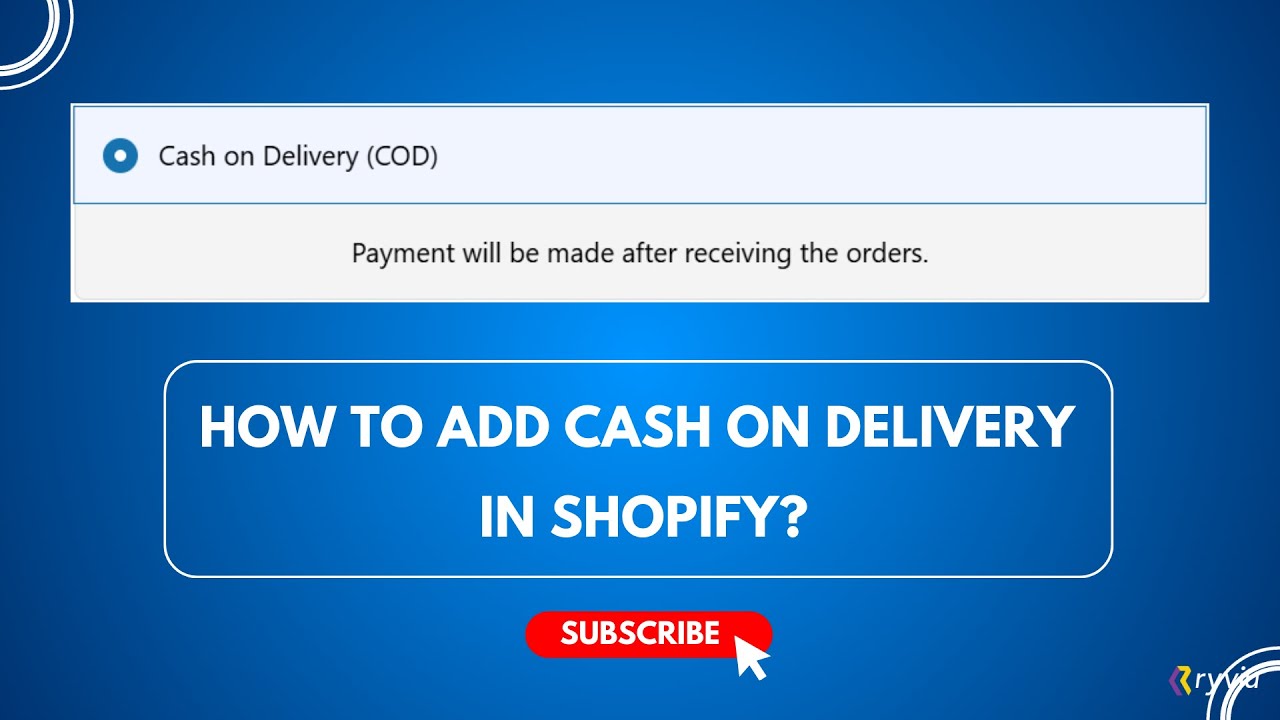 How to Add Cash on Delivery Payment Method on Shopify? [FREE] - YouTube