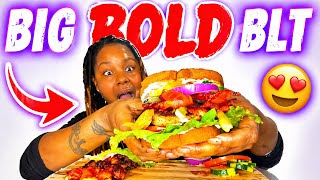 BIG BOLD BLT CHALLENGE BY @Getlitwitmoe | VLOGTOBER DAY 25 | モッパン