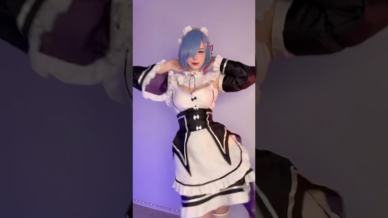 I like Rem cosplay🩵🥰#cosplay #rem #rezero #dance #anime #tiktok #shorts