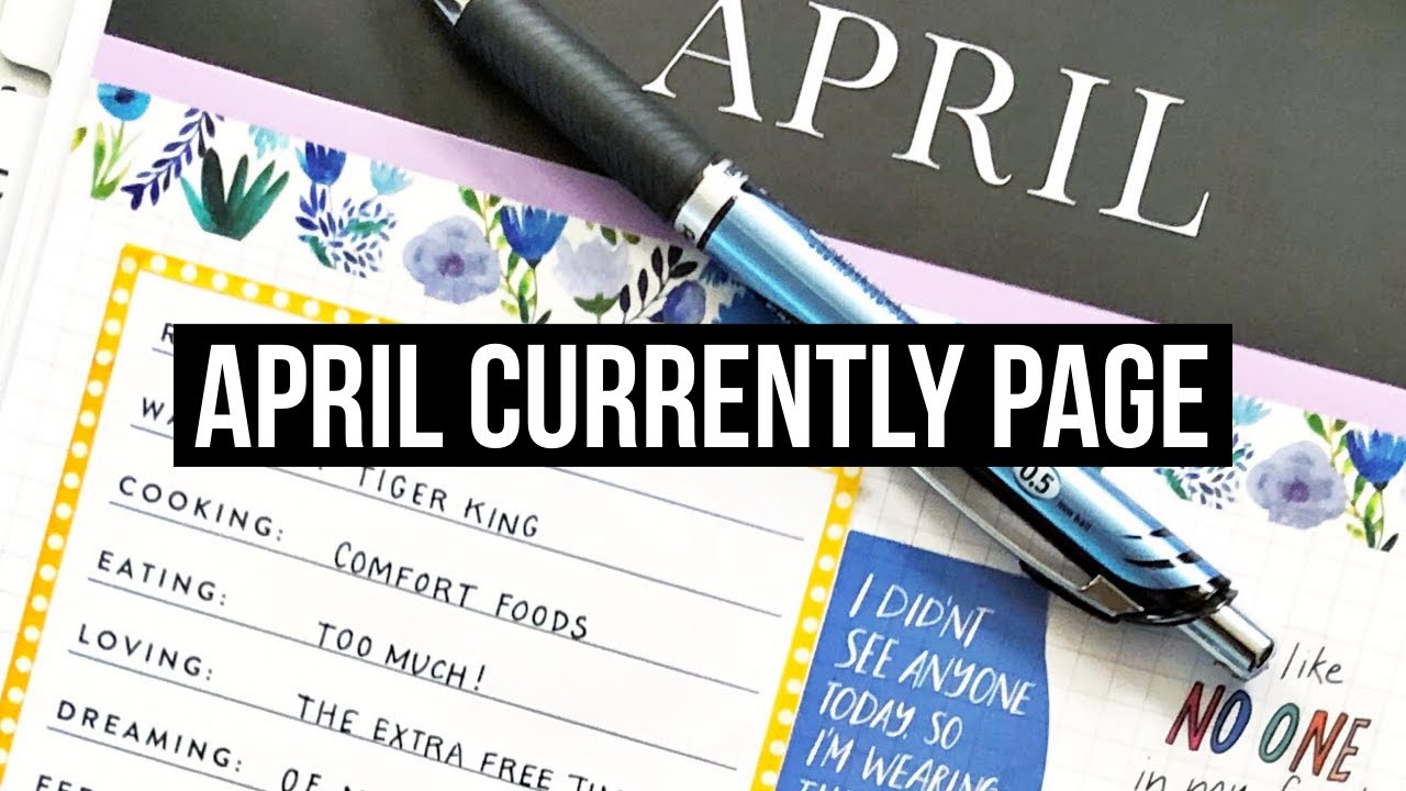Plan With Me // April 2020 Happy Planner Currently Page //Big Happy ...