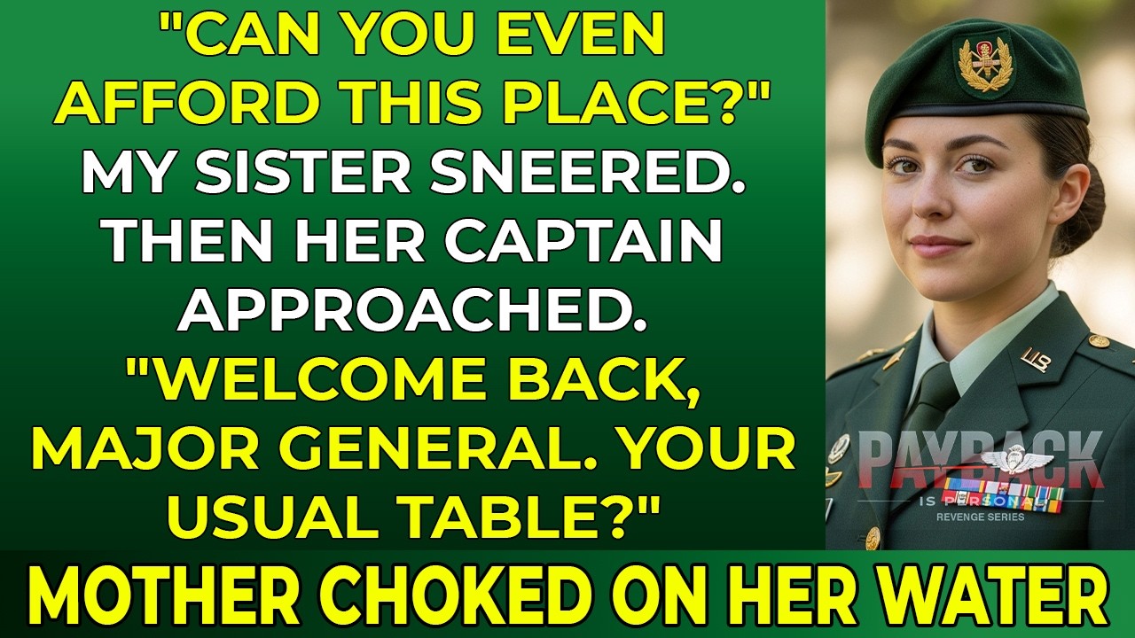At Dinner They Called Me a Loser— Then My Sister’s Captain Said Welcome Back, Major General