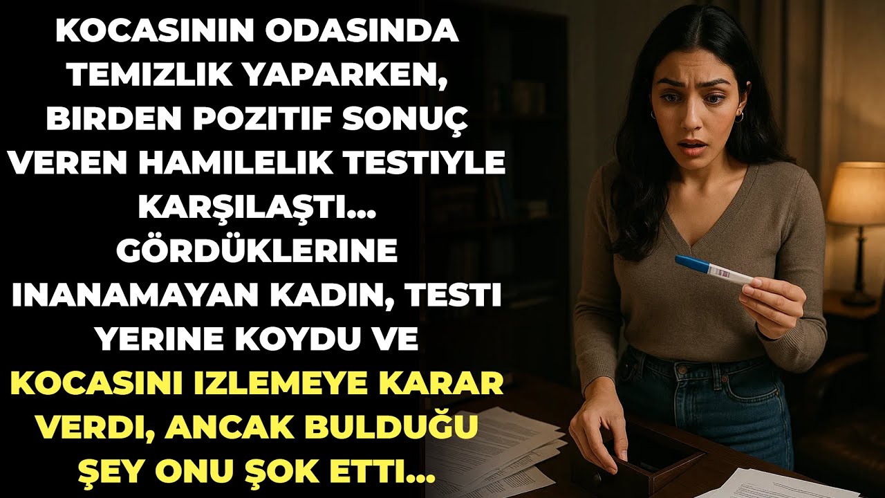 Kocasının odasında temizlik yaparken, birden pozitif sonuç veren hamilelik testiyle karşılaştı...