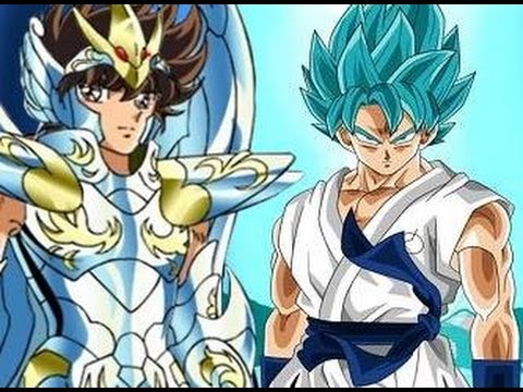 GOKU VS SEIYA ○ Armadura divina vs Super Saiyajin blue | Mundo Dragon Ball  - YouTube
