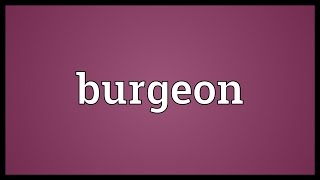 Burgeon Meaning