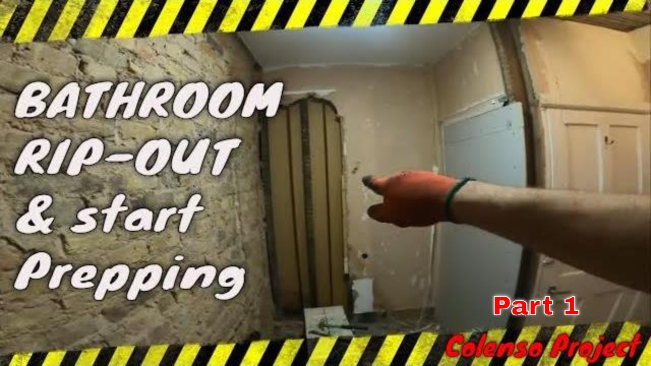 Bathroom Remodeling part 1 - rip out and prepare - YouTube