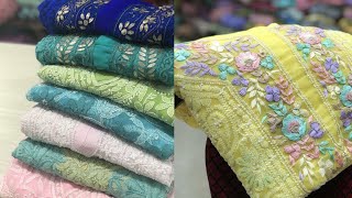 Lakhnavi dress material with price Clearance