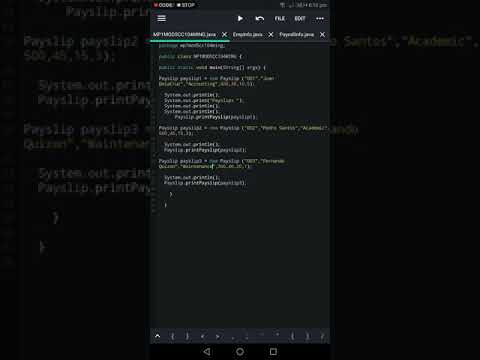 Interface Payslip (Java Script)
