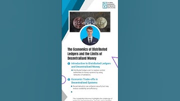 The economics of distributed ledgers and the limits of decentralised money