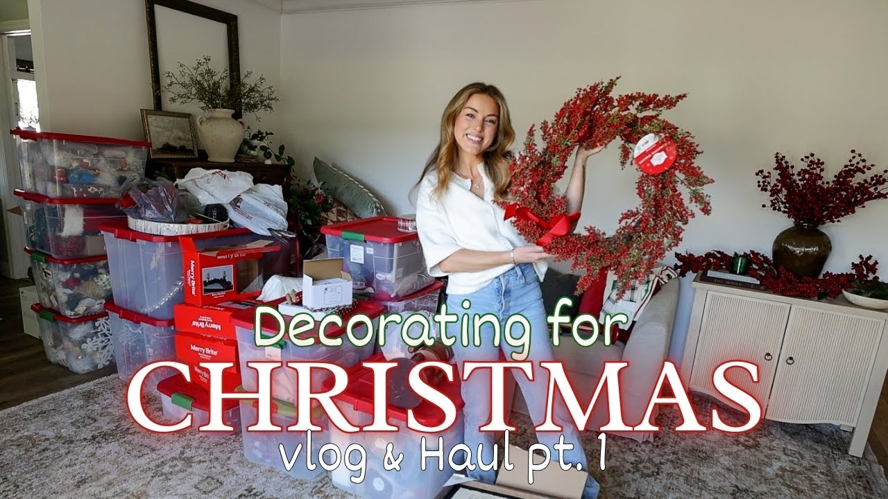 Decorating for Christmas | Vlog & Haul pt.1