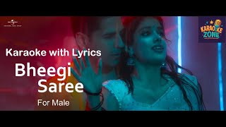 Bheegi Saree Male Karaoke - Param Sundari | Sidharth, Janhvi | Adnan Sami, Shreya Ghoshal