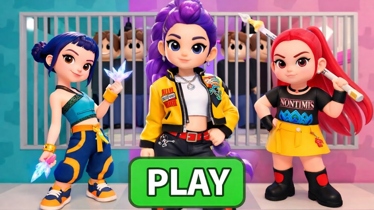 BABY KPOP DEMON HUNTERS PRISON RUN! roblox! Gameplay Walkthrough No Death 4K