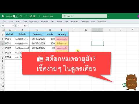 📦 สต๊อกหมดอายุยัง? เช็ควันหมดอายุใน Excel ด้วยสูตร IF | แจ้งเตือนด้วย Conditional Formatting