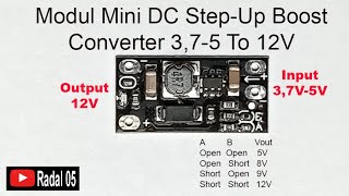 เอกสารข้อมูลทางเทคนิค Step Up Mini DC Mini 3.7V ถึง 5--12V B628