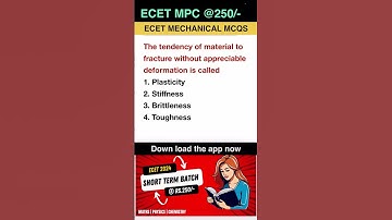 ECET Mechanical MCQS-6 | How to get best rank in ECET,#Ecetshort 1,#Sbtet,#ice academy