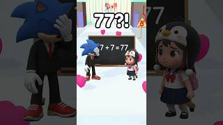 Teacher Sonic is Shocked! 🤯 (7   7 = ?) #shorts #gaming #shortsfeed #viralshort