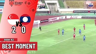 BEST MOMENT! PERTANDINGAN SINGAPURA VERSUS LAOS |AFF MITSUBISHI ELECTRIC CUP 2022