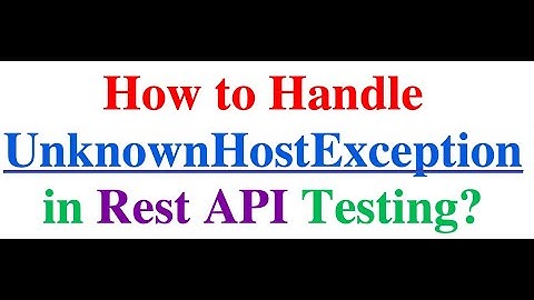 How To handle NoRouteToHostException in Rest API Testing