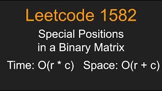 Special Positions in a Binary Matrix - Leetcode 1582 - Python
