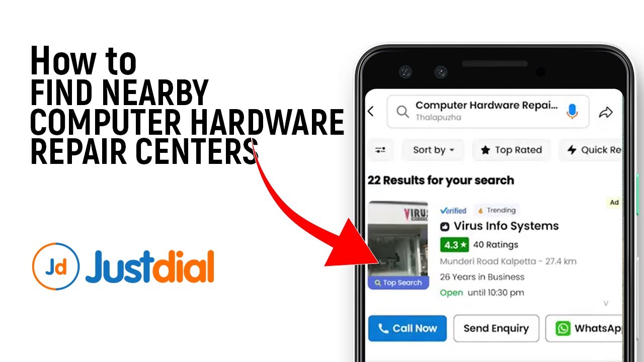 How to Find Nearby Computer Hardware Repair Centers on Justdial