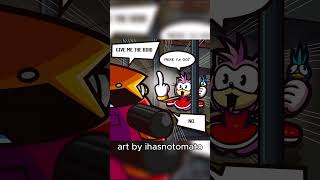 Amy Rose gives Gamma THE BIRD #sonicthehedgehog #omega #amyrose #meme #bird