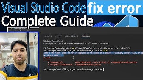 Command Not Found: code . Fix - Add Visual Studio Code Command to PATH