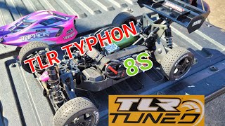TLR Tuned Typhon 8s!!! speed runs with Castle Monster x 8s/1721 1260kv motor