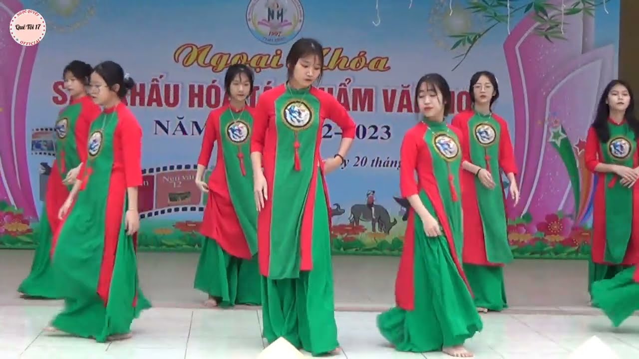 Liên khúc múa Tự Tâm Tát Nước Đầu Đình trường THPT Nguyễn Huệ Quỳnh Phụ Thái Bình