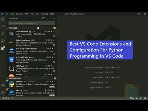 Best Configuration | Extension Installation for Python Programming In Visual Studio Code