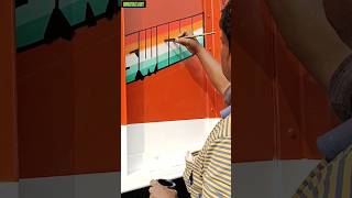 Cutting Letter Art Sweety Name #shortvideo #shorts #viralvideo #ytshorts #painting #truck #art