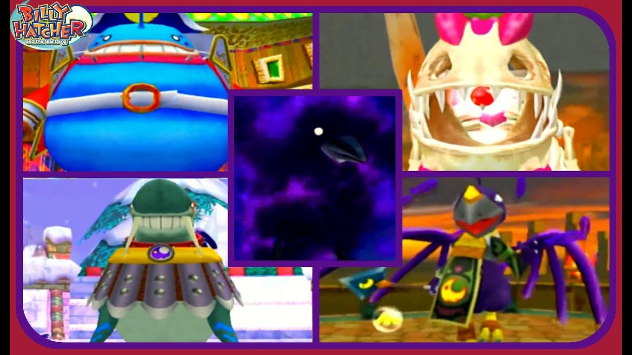 Billy Hatcher and the Giant Egg - All Boss Encounters - NO DAMAGE!!