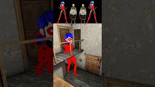 ladybug granny vs mrmeat granny small to large size #granny #ytshorts #yt #gaming #popular
