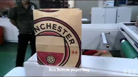 RZFD-190 KFC paper bag machine with 2 colors online for thailand client