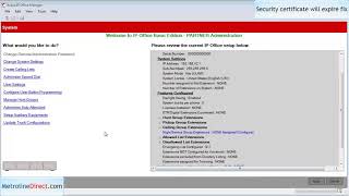 How To Fix  Security Certificate will expire issue on IP Office Manager