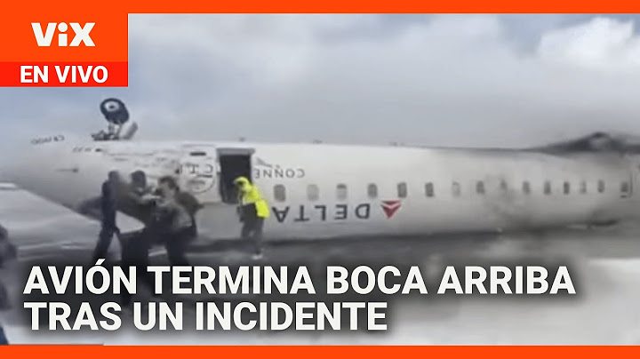 Un avión termina boca arriba tras un incidente mientras aterrizaba