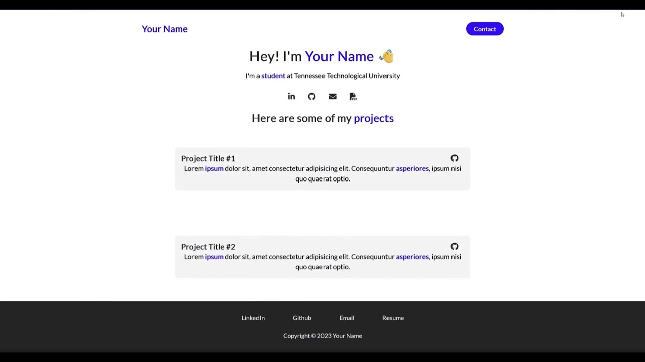 How to make an E-Portfolio using HTML - YouTube