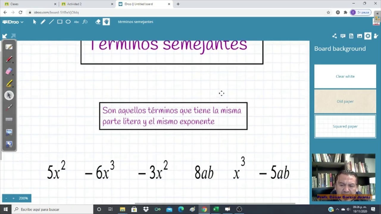 Reducción de términos semejantes YouTube